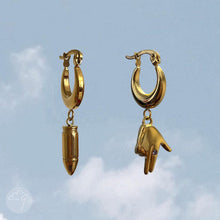 Cargar imagen en el visor de la galería, "Bulletproof" hoop earrings