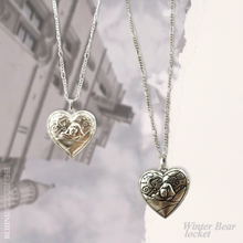 Cargar imagen en el visor de la galería, "Winter Bear" locket necklace