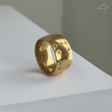 Load image into Gallery viewer, "ARMY” braille gem-studded ring