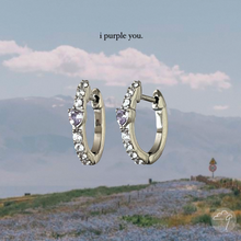 Load image into Gallery viewer, “Bora” silver/gold studded hoops