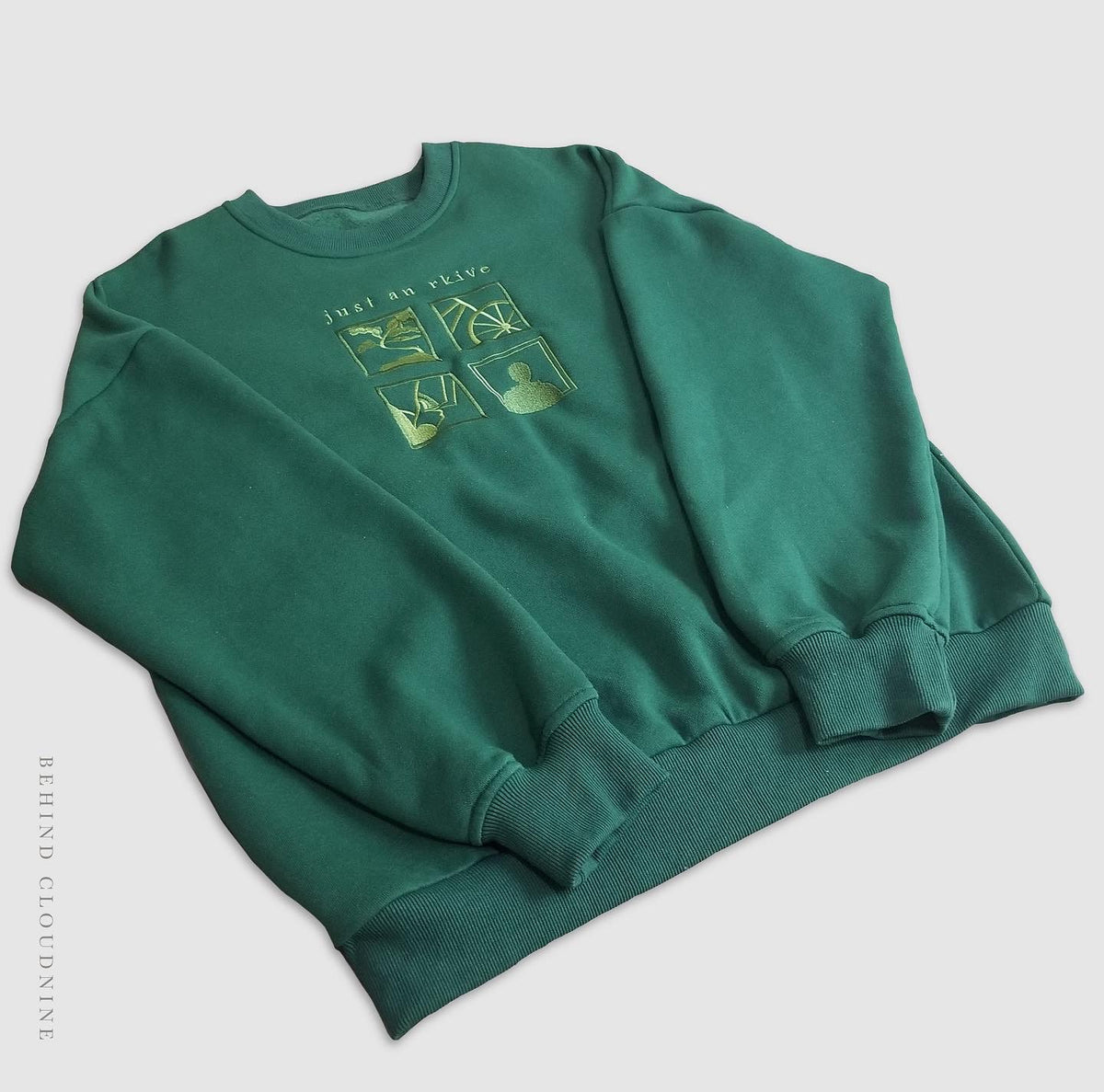 “Elements of KNJ” embroidered crewneck – behindcloudnine