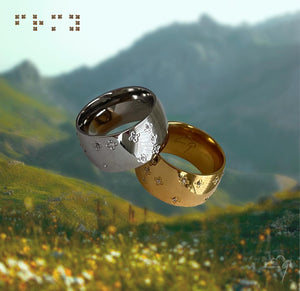 "ARMY” braille gem-studded ring