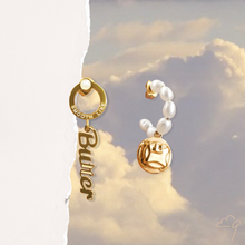 Load image into Gallery viewer, &quot;Butter&quot; asymmetrical earrings
