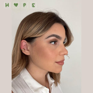 "HOPE" emoji ear cuff